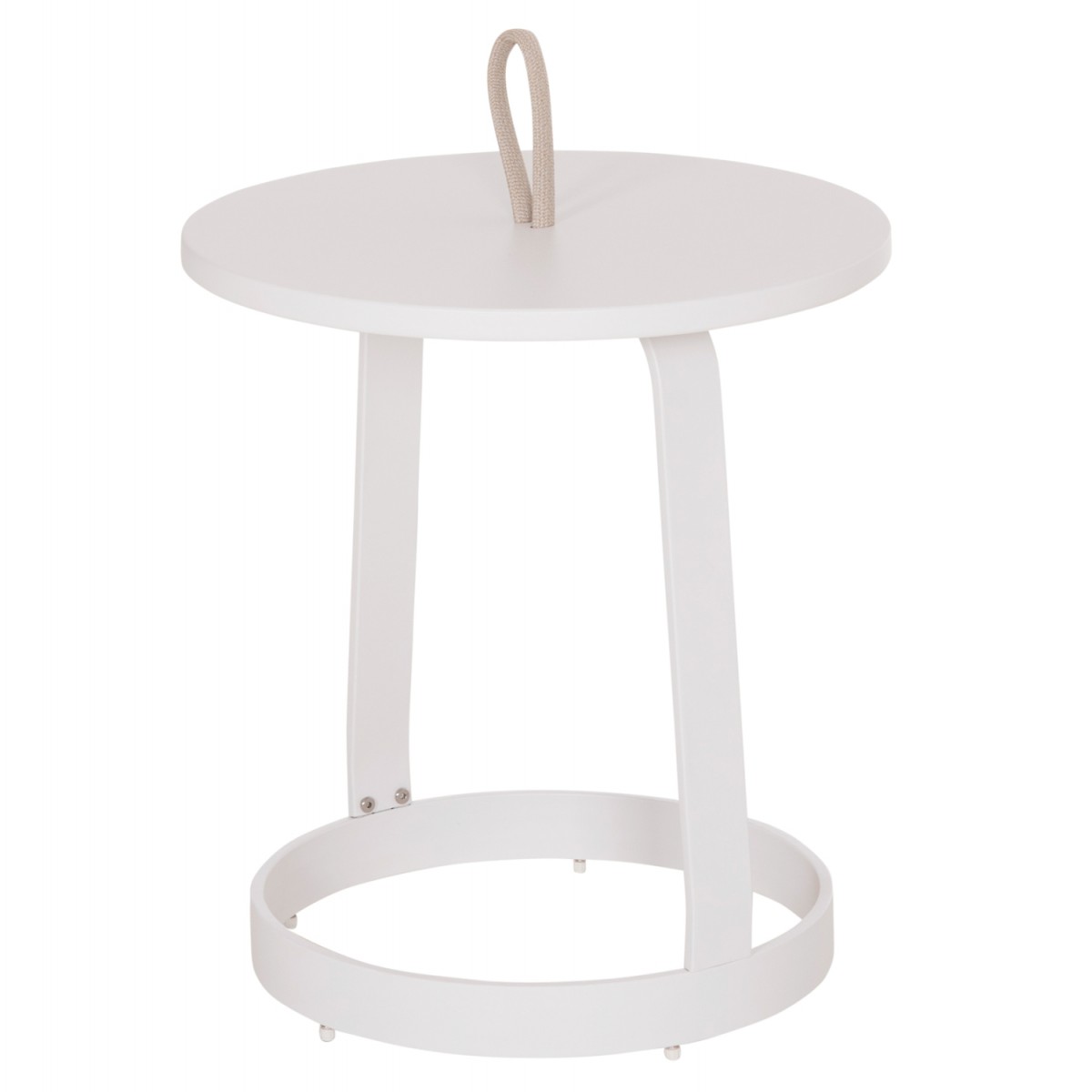 ΤΡΑΠΕΖΙ ΒΟΗΘΗΤΙΚΟ ΕΞ.ΧΩΡΟΥ MINO HM6432.02 ΑΛΟΥΜΙΝΙΟ ΛΕΥΚΟ & ΣΧΟΙΝΙ ΜΠΕΖ Φ47x53Υεκ