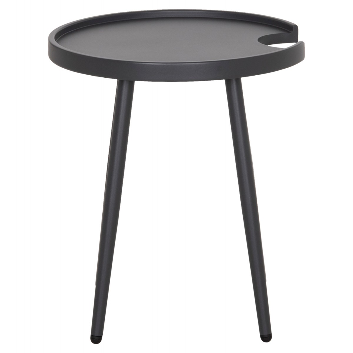 ΤΡΑΠΕΖΙ ΒΟΗΘΗΤΙΚΟ ΣΤΡΟΓΓΥΛΟ ΕΞ.ΧΩΡΟΥ TEROC HM6433.01 ΑΛΟΥΜΙΝΙΟ ΓΚΡΙ Φ47x53Υεκ