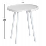 ΤΡΑΠΕΖΙ ΒΟΗΘΗΤΙΚΟ ΣΤΡΟΓΓΥΛΟ ΕΞ.ΧΩΡΟΥ TEROC HM6433.02 ΑΛΟΥΜΙΝΙΟ ΛΕΥΚΟ Φ47x53Υεκ