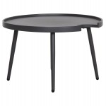 ΤΡΑΠΕΖΙ ΜΕΣΗΣ ΣΤΡΟΓΓΥΛΟ ΕΞ.ΧΩΡΟΥ TEROC HM6434.01 ΑΛΟΥΜΙΝΙΟ ΓΚΡΙ Φ70x44Υεκ