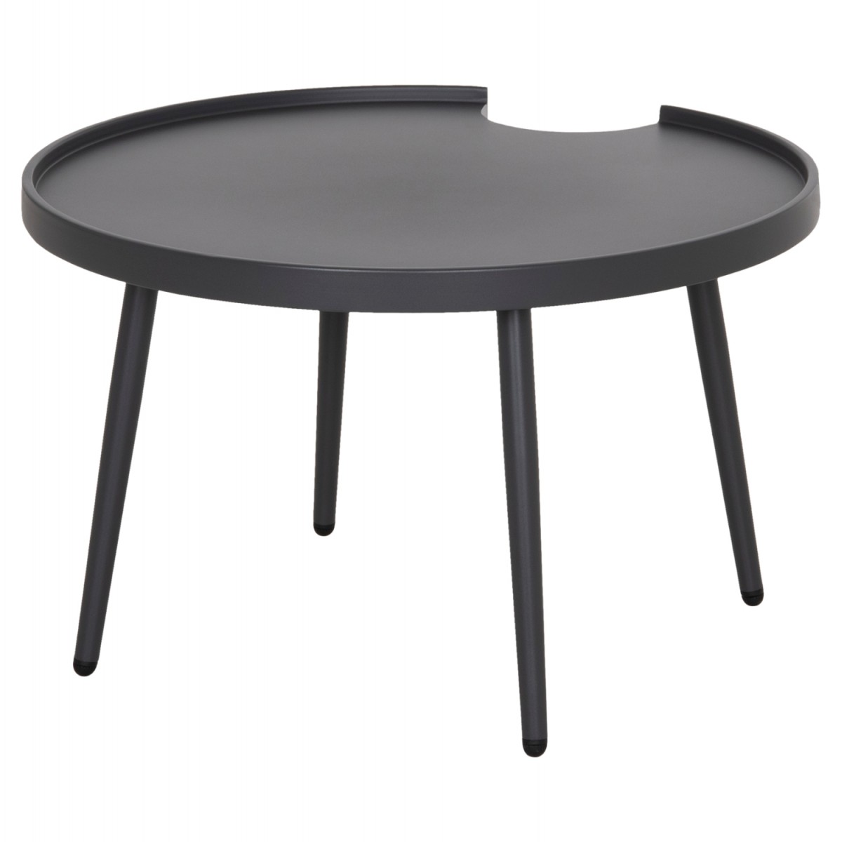 ΤΡΑΠΕΖΙ ΜΕΣΗΣ ΣΤΡΟΓΓΥΛΟ ΕΞ.ΧΩΡΟΥ TEROC HM6434.01 ΑΛΟΥΜΙΝΙΟ ΓΚΡΙ Φ70x44Υεκ