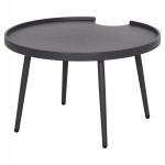 ΤΡΑΠΕΖΙ ΜΕΣΗΣ ΣΤΡΟΓΓΥΛΟ ΕΞ.ΧΩΡΟΥ TEROC HM6434.01 ΑΛΟΥΜΙΝΙΟ ΓΚΡΙ Φ70x44Υεκ