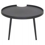 ΤΡΑΠΕΖΙ ΜΕΣΗΣ ΣΤΡΟΓΓΥΛΟ ΕΞ.ΧΩΡΟΥ TEROC HM6434.01 ΑΛΟΥΜΙΝΙΟ ΓΚΡΙ Φ70x44Υεκ