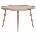 ΤΡΑΠΕΖΙ ΜΕΣΗΣ ΣΤΡΟΓΓΥΛΟ ΕΞ.ΧΩΡΟΥ TEROC HM6434.03 ΑΛΟΥΜΙΝΙΟ ΚΑΠΟΥΤΣΙΝΟ Φ70x44Υεκ