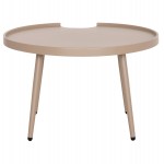 ΤΡΑΠΕΖΙ ΜΕΣΗΣ ΣΤΡΟΓΓΥΛΟ ΕΞ.ΧΩΡΟΥ TEROC HM6434.03 ΑΛΟΥΜΙΝΙΟ ΚΑΠΟΥΤΣΙΝΟ Φ70x44Υεκ