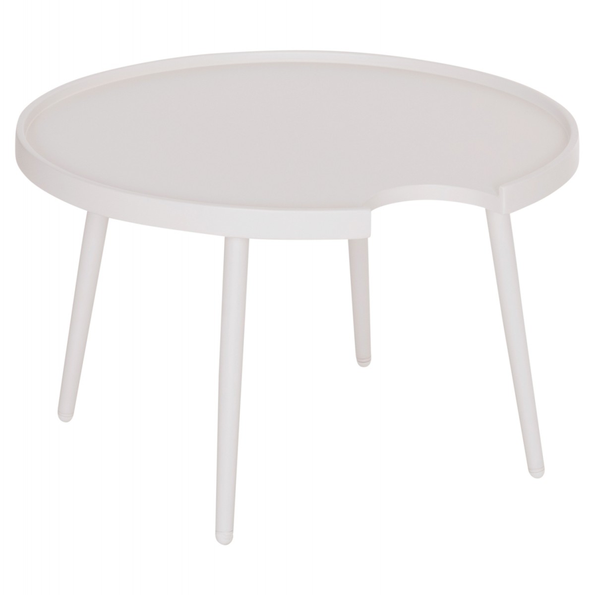 ΤΡΑΠΕΖΙ ΜΕΣΗΣ ΣΤΡΟΓΓΥΛΟ ΕΞ.ΧΩΡΟΥ TEROC HM6434.02 ΑΛΟΥΜΙΝΙΟ ΛΕΥΚΟ Φ70x44Υεκ