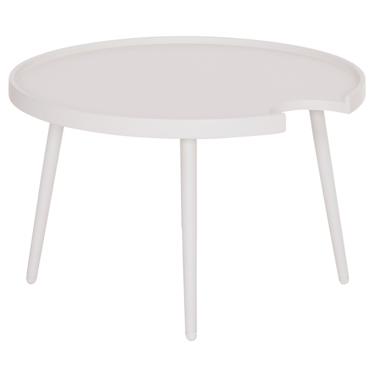 ΤΡΑΠΕΖΙ ΜΕΣΗΣ ΣΤΡΟΓΓΥΛΟ ΕΞ.ΧΩΡΟΥ TEROC HM6434.02 ΑΛΟΥΜΙΝΙΟ ΛΕΥΚΟ Φ70x44Υεκ