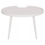 ΤΡΑΠΕΖΙ ΜΕΣΗΣ ΣΤΡΟΓΓΥΛΟ ΕΞ.ΧΩΡΟΥ TEROC HM6434.02 ΑΛΟΥΜΙΝΙΟ ΛΕΥΚΟ Φ70x44Υεκ