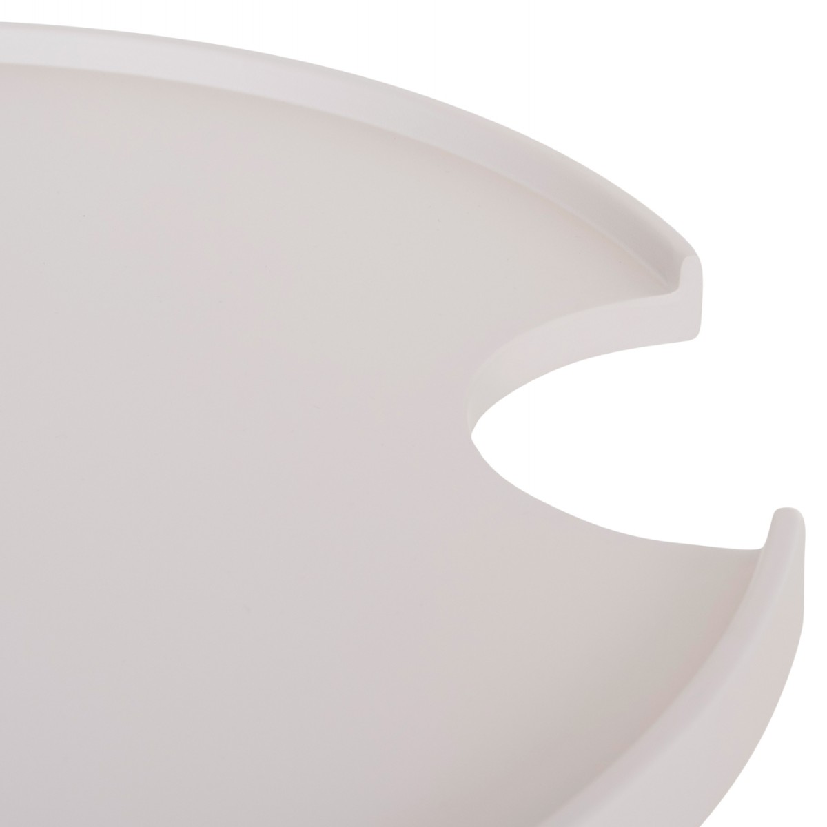 ΤΡΑΠΕΖΙ ΜΕΣΗΣ ΣΤΡΟΓΓΥΛΟ ΕΞ.ΧΩΡΟΥ TEROC HM6434.02 ΑΛΟΥΜΙΝΙΟ ΛΕΥΚΟ Φ70x44Υεκ