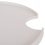 ΤΡΑΠΕΖΙ ΜΕΣΗΣ ΣΤΡΟΓΓΥΛΟ ΕΞ.ΧΩΡΟΥ TEROC HM6434.02 ΑΛΟΥΜΙΝΙΟ ΛΕΥΚΟ Φ70x44Υεκ