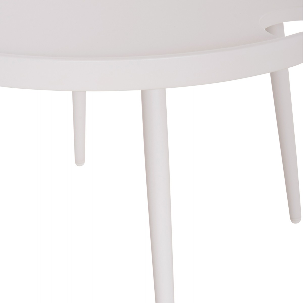 ΤΡΑΠΕΖΙ ΜΕΣΗΣ ΣΤΡΟΓΓΥΛΟ ΕΞ.ΧΩΡΟΥ TEROC HM6434.02 ΑΛΟΥΜΙΝΙΟ ΛΕΥΚΟ Φ70x44Υεκ