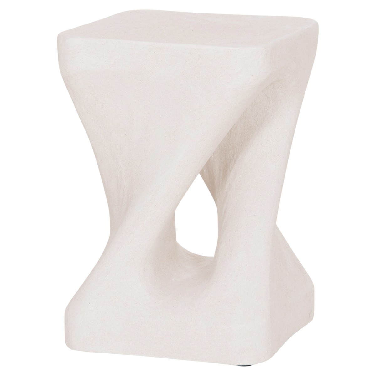 ΣΚΑΜΠΟ ΤΕΤΡΑΓΩΝΟ SANTORINI HM18337 ΠΟΛΥΡΗΤΙΝΗ--ΥΠΟΛΕΥΚΟ ΧΡΩΜΑ 30x30x45Yεκ