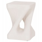 ΣΚΑΜΠΟ ΤΕΤΡΑΓΩΝΟ SANTORINI HM18337 ΠΟΛΥΡΗΤΙΝΗ--ΥΠΟΛΕΥΚΟ ΧΡΩΜΑ 30x30x45Yεκ