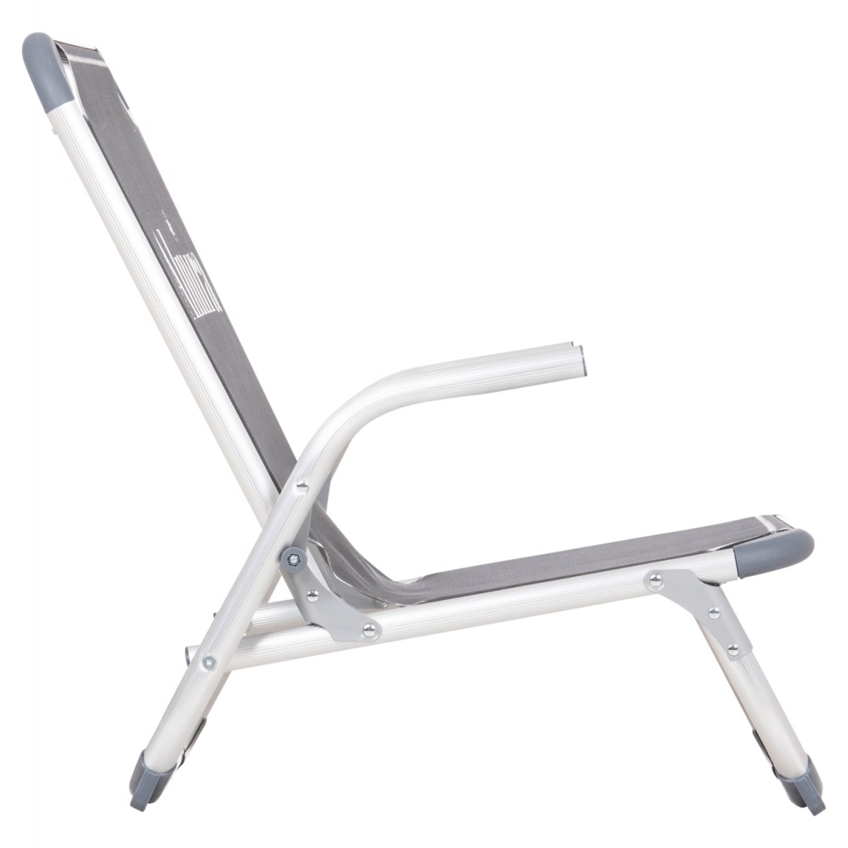 ΚΑΡΕΚΛΑΚΙ ΠΑΡΑΛΙΑΣ ΑΛΟΥΜINIOY ΒΑΡ.ΤΥΠΟΥ ΨΗΛΗ ΠΛΑΤΗ ALMIRA HM5053.10 ΓΚΡΙ 55x71x66Υεκ