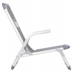 ΚΑΡΕΚΛΑΚΙ ΠΑΡΑΛΙΑΣ ΑΛΟΥΜINIOY ΒΑΡ.ΤΥΠΟΥ ΨΗΛΗ ΠΛΑΤΗ ALMIRA HM5053.10 ΓΚΡΙ 55x71x66Υεκ