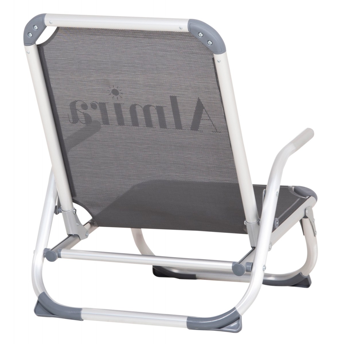 ΚΑΡΕΚΛΑΚΙ ΠΑΡΑΛΙΑΣ ΑΛΟΥΜINIOY ΒΑΡ.ΤΥΠΟΥ ΨΗΛΗ ΠΛΑΤΗ ALMIRA HM5053.10 ΓΚΡΙ 55x71x66Υεκ