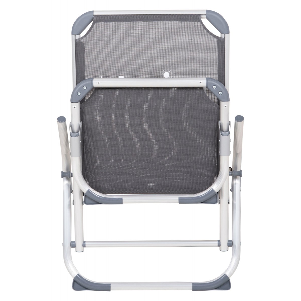 ΚΑΡΕΚΛΑΚΙ ΠΑΡΑΛΙΑΣ ΑΛΟΥΜINIOY ΒΑΡ.ΤΥΠΟΥ ΨΗΛΗ ΠΛΑΤΗ ALMIRA HM5053.10 ΓΚΡΙ 55x71x66Υεκ