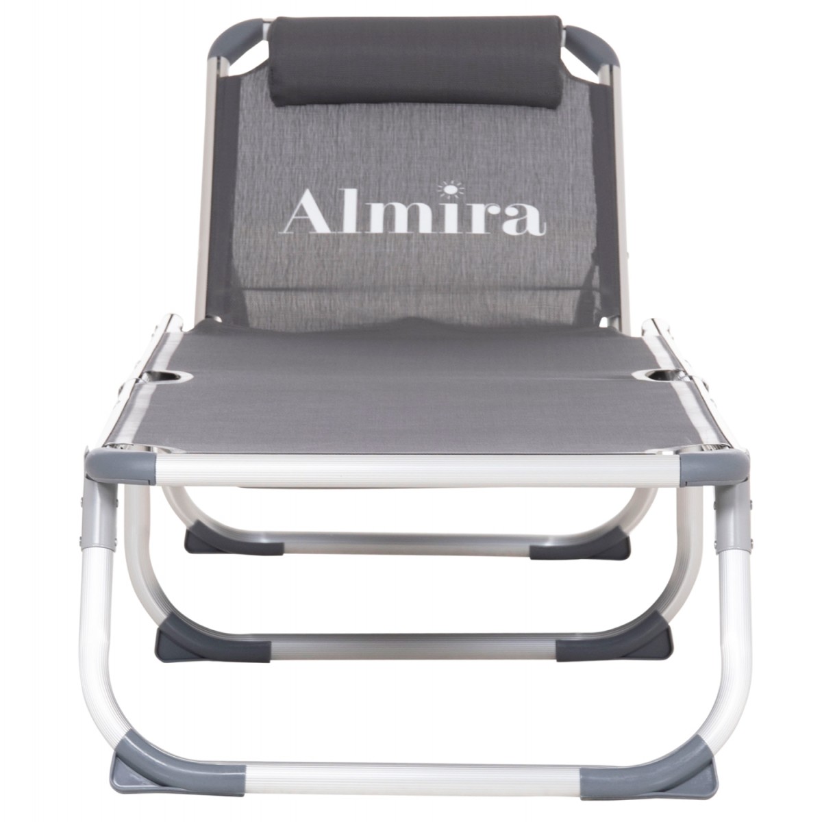 ΞΑΠΛΩΣΤΡΑ ΠΑΡΑΛΙΑΣ ΑΛΟΥΜΙΝΙΟΥ ΒΑΡ.ΤΥΠΟΥ ALMIRA HM5054.10 ΓΚΡΙ TEXTILENE 187x59x78Υεκ