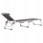 ΞΑΠΛΩΣΤΡΑ ΠΑΡΑΛΙΑΣ ΑΛΟΥΜΙΝΙΟΥ ΒΑΡ.ΤΥΠΟΥ ALMIRA HM5054.10 ΓΚΡΙ TEXTILENE 187x59x78Υεκ