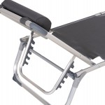 ΞΑΠΛΩΣΤΡΑ ΠΑΡΑΛΙΑΣ ΑΛΟΥΜΙΝΙΟΥ ΒΑΡ.ΤΥΠΟΥ ALMIRA HM5054.10 ΓΚΡΙ TEXTILENE 187x59x78Υεκ