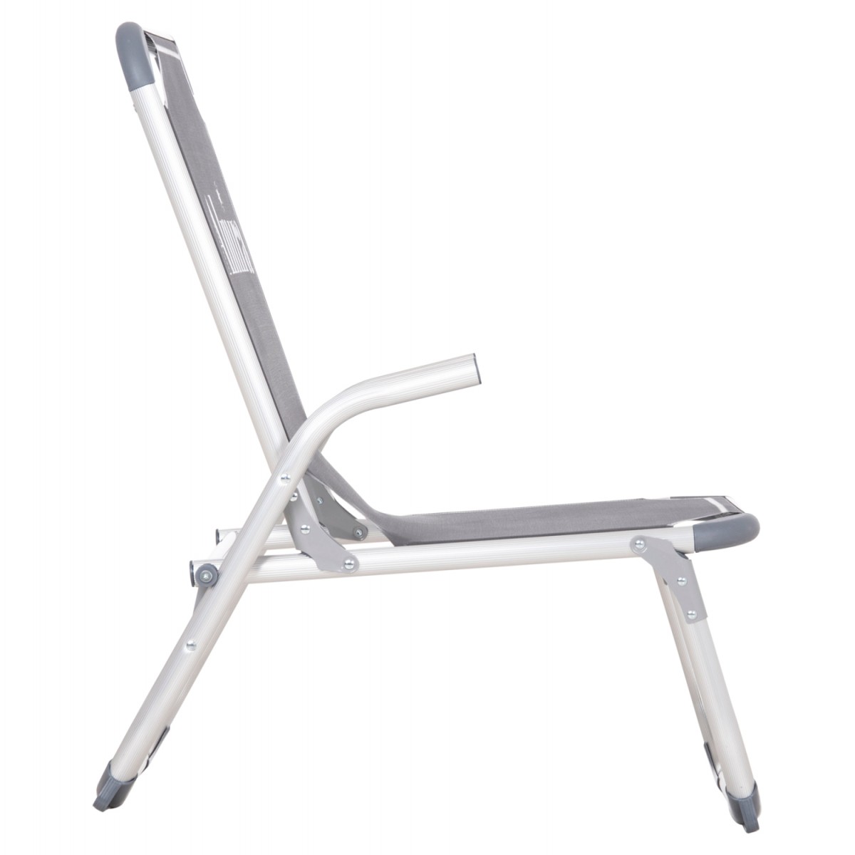 ΚΑΡΕΚΛΑΚΙ ΠΑΡΑΛΙΑΣ ΑΛΟΥΜΙΝΙΟΥ ΒΑΡ.ΤΥΠΟΥ ΥΠΕΡΥΨΩΜΕΝΟ ALMIRA HM6431.10 ΓΚΡΙ 53x68x80Υεκ