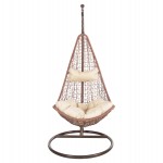 ΚΡΕΜΑΣΤΗ ΠΟΛΥΘΡΟΝΑ ΦΩΛΙΑ MILLIE HM5996.05 ΜΕΤΑΛΛΟ ΚΑΦΕ-ΣΥΝΘ.RATTAN ΚΑΦΕ Φ95x195Υεκ.