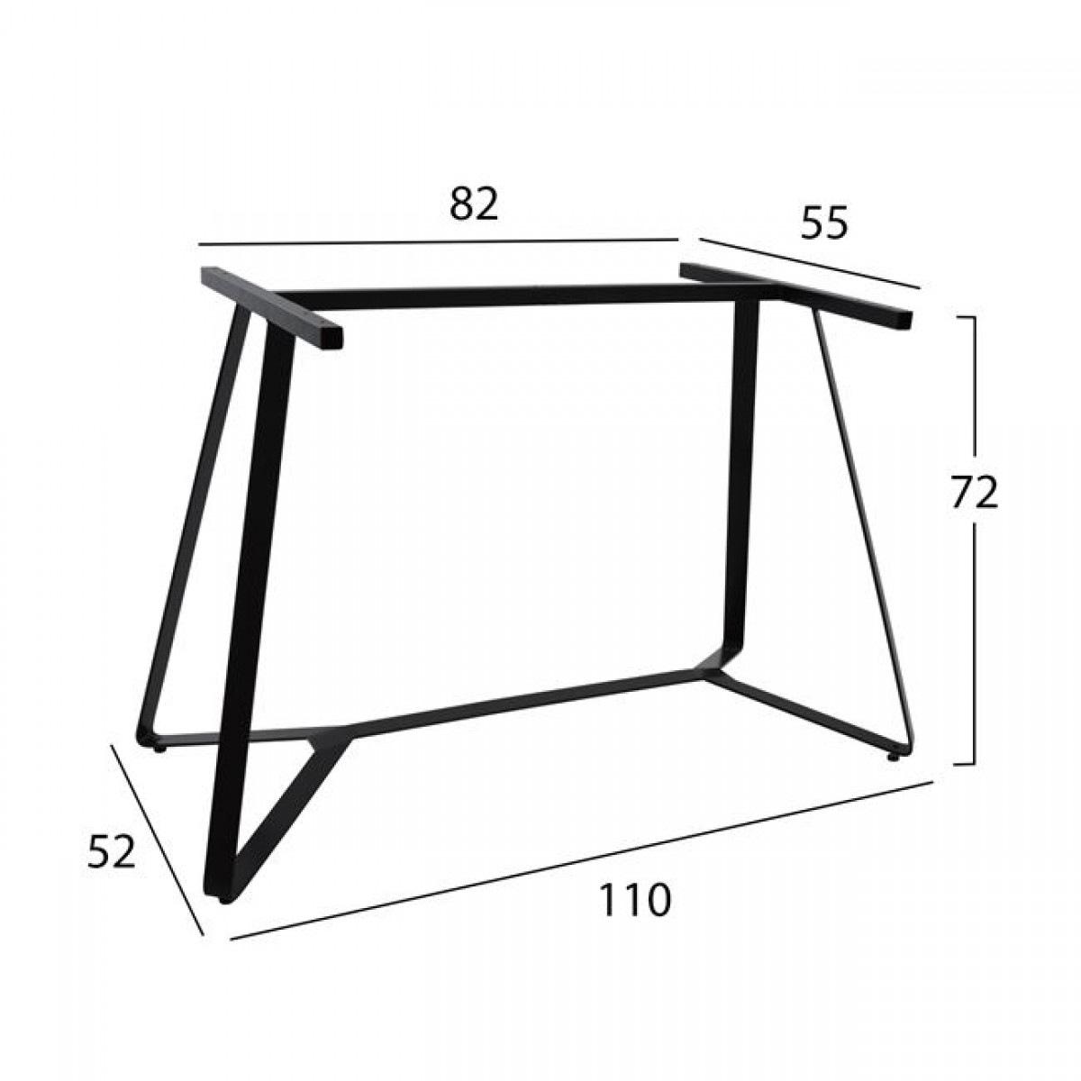 ΒΑΣΗ ΤΡΑΠΕΖΙΟΥ ΜΕΤΑΛΛΙΚΗ ΜΑΥΡΗ TS956