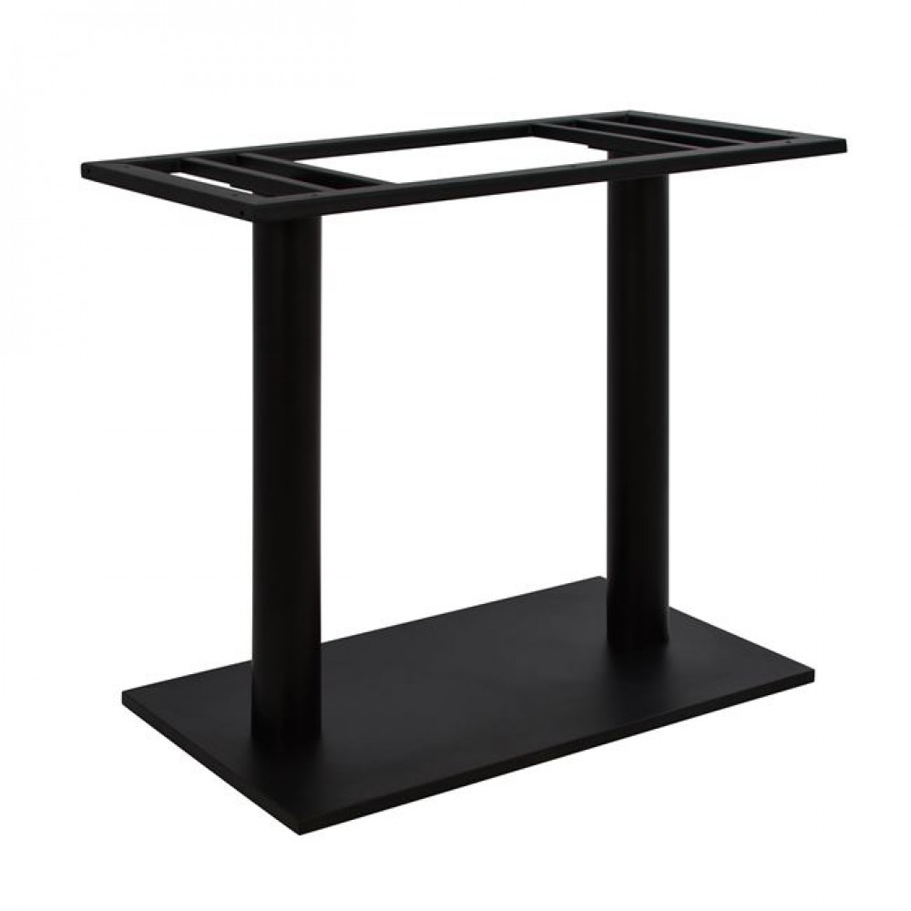 ΒΑΣΗ ΜΕΤΑΛΛΙΚΗ ΔΙΠΛΗ ΜΑΥΡΗ 80Χ40Χ72Υεκ. ΜΕ ΡΕΓΟΥΛΑΤΟΡΟΥΣ HM435