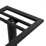 ΒΑΣΗ ΜΕΤΑΛΛΙΚΗ ΔΙΠΛΗ ΜΑΥΡΗ 80Χ40Χ72Υεκ. ΜΕ ΡΕΓΟΥΛΑΤΟΡΟΥΣ HM435