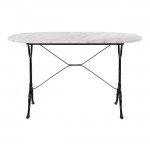 ΤΡΑΠΕΖΙ DELILAH ΜΕ ΒΑΣΗ ΑΠΟ ΜΑΝΤΕΜΙ HM440 ΜΕ ΜΑΡΜΑΡΟ ΟΒΑΛ 120Χ59X72