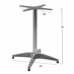 ΒΑΣΗ ΑΛΟΥΜΙΝΙΟΥ 4ΝΥΧΗ 66Χ66X69Υεκ. ΜΕ ΣΤΑΥΡΟ 45Χ45εκ. HM448.01 ΧΡΩΜΙΟΥ