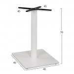 ΒΑΣΗ ΜΕΤΑΛΛΙΚΗ ΛΕΥΚΗ ΜΑΤ 46Χ46Χ72εκ. ΜΕ ΣΤΑΥΡΟ 46Χ46 ΚΑΙ ΡΕΓΟΥΛΑΤΟΡΟΥΣ HM438.02