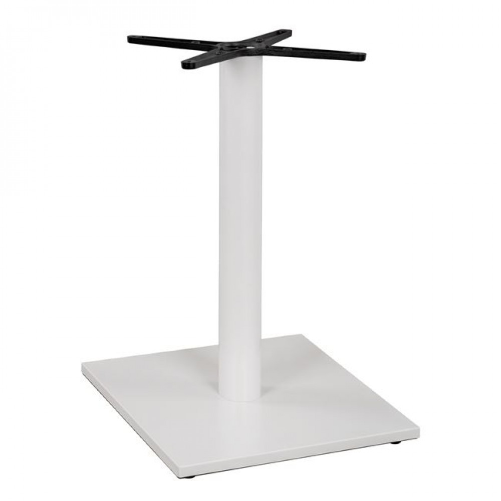 ΒΑΣΗ ΜΕΤΑΛΛΙΚΗ ΛΕΥΚΗ ΜΑΤ 46Χ46Χ72εκ. ΜΕ ΣΤΑΥΡΟ 46Χ46 ΚΑΙ ΡΕΓΟΥΛΑΤΟΡΟΥΣ HM438.02