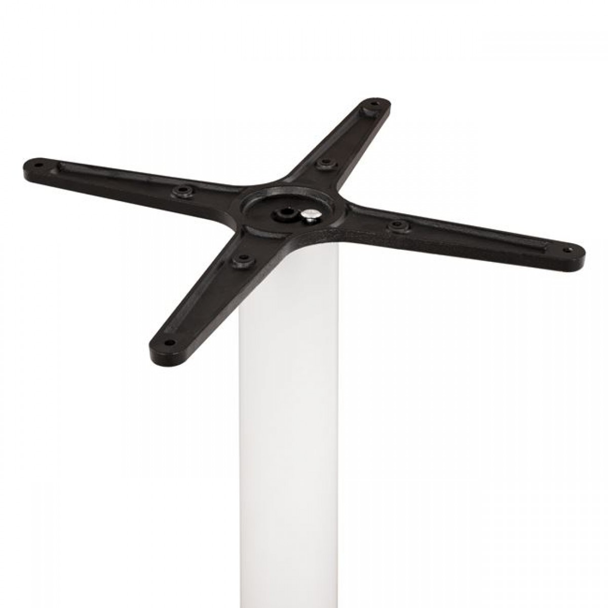 ΒΑΣΗ ΜΕΤΑΛΛΙΚΗ ΛΕΥΚΗ ΜΑΤ 46Χ46Χ72εκ. ΜΕ ΣΤΑΥΡΟ 46Χ46 ΚΑΙ ΡΕΓΟΥΛΑΤΟΡΟΥΣ HM438.02