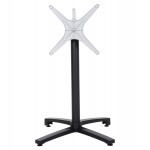 ΒΑΣΗ ΑΛΟΥΜΙΝΙΟΥ ΠΤΥΣΣΟΜΕΝΗ HM459.01 ΜΑΥΡΟ ΜΑΤ 69Χ69Χ73Υεκ. ΜΕ ΣΤΑΥΡΟ 48Χ48εκ.