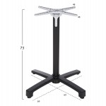 ΒΑΣΗ ΑΛΟΥΜΙΝΙΟΥ ΠΤΥΣΣΟΜΕΝΗ HM459.01 ΜΑΥΡΟ ΜΑΤ 69Χ69Χ73Υεκ. ΜΕ ΣΤΑΥΡΟ 48Χ48εκ.