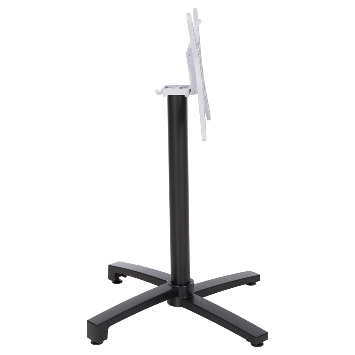 ΒΑΣΗ ΑΛΟΥΜΙΝΙΟΥ ΠΤΥΣΣΟΜΕΝΗ HM459.01 ΜΑΥΡΟ ΜΑΤ 69Χ69Χ73Υεκ. ΜΕ ΣΤΑΥΡΟ 48Χ48εκ.