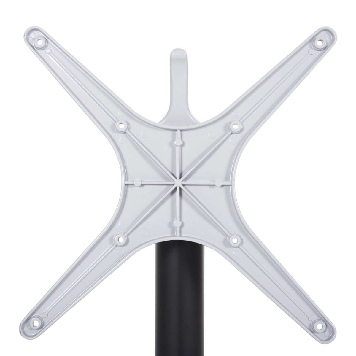 ΒΑΣΗ ΑΛΟΥΜΙΝΙΟΥ ΠΤΥΣΣΟΜΕΝΗ HM459.01 ΜΑΥΡΟ ΜΑΤ 69Χ69Χ73Υεκ. ΜΕ ΣΤΑΥΡΟ 48Χ48εκ.