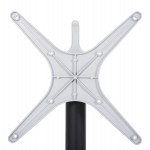 ΒΑΣΗ ΑΛΟΥΜΙΝΙΟΥ ΠΤΥΣΣΟΜΕΝΗ HM459.01 ΜΑΥΡΟ ΜΑΤ 69Χ69Χ73Υεκ. ΜΕ ΣΤΑΥΡΟ 48Χ48εκ.