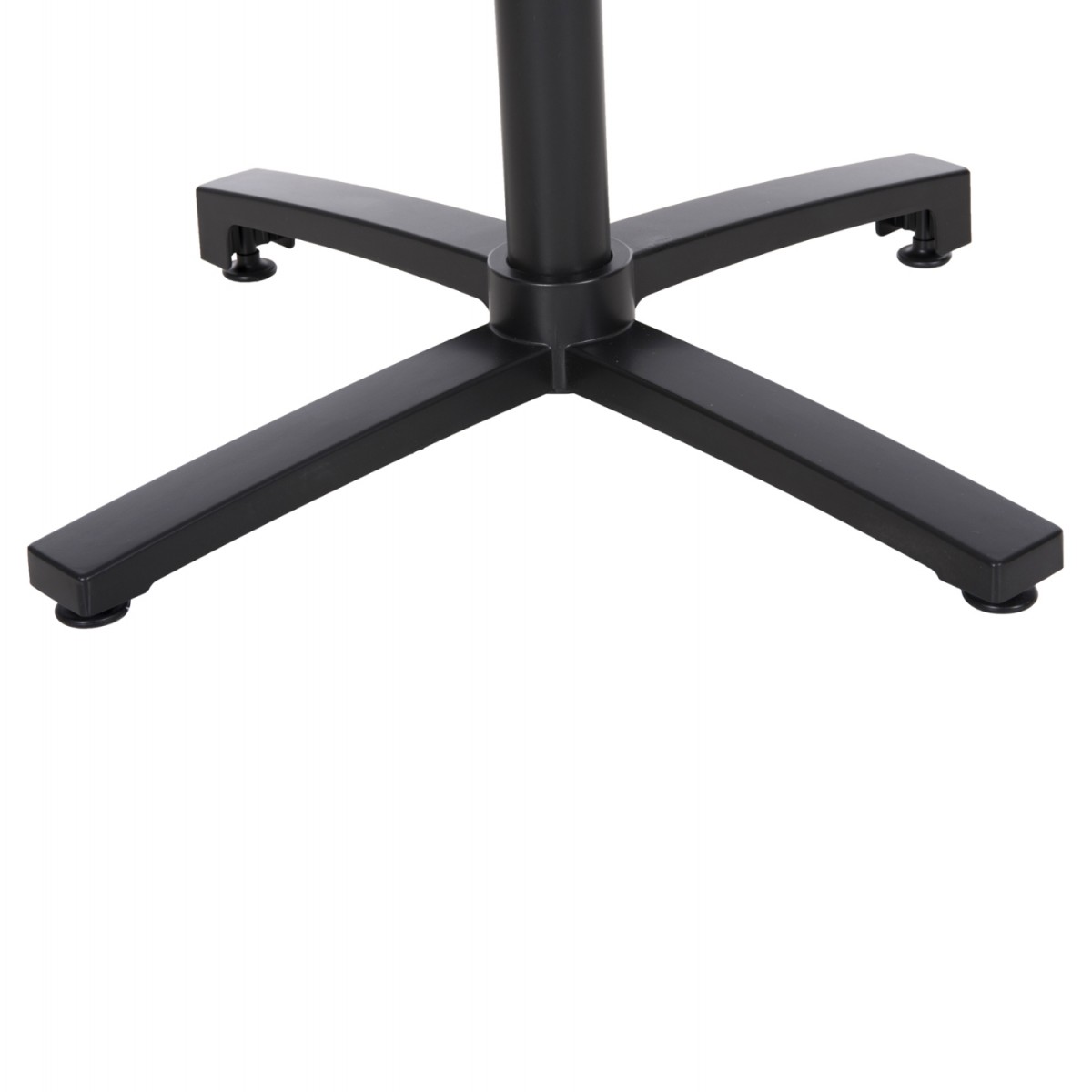 ΒΑΣΗ ΑΛΟΥΜΙΝΙΟΥ ΠΤΥΣΣΟΜΕΝΗ HM459.01 ΜΑΥΡΟ ΜΑΤ 69Χ69Χ73Υεκ. ΜΕ ΣΤΑΥΡΟ 48Χ48εκ.