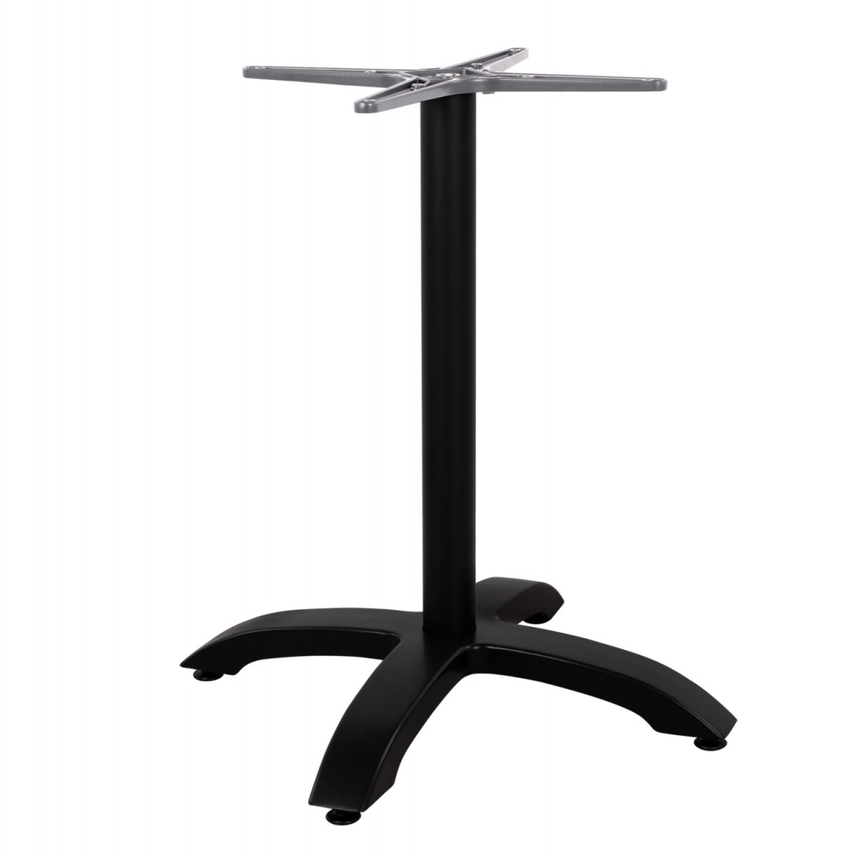 ΒΑΣΗ ΑΛΟΥΜΙΝΙΟΥ HM460.01 ΜΑΥΡΟ ΜΑΤ 66Χ66Χ72Υεκ. ΜΕ ΣΤΑΥΡΟ 48Χ48εκ.