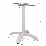 ΒΑΣΗ ΑΛΟΥΜΙΝΙΟΥ HM460.02 ΛΕΥΚΗ ΜΑΤ 66Χ66Χ72Υεκ. ΜΕ ΣΤΑΥΡΟ 48Χ48εκ.