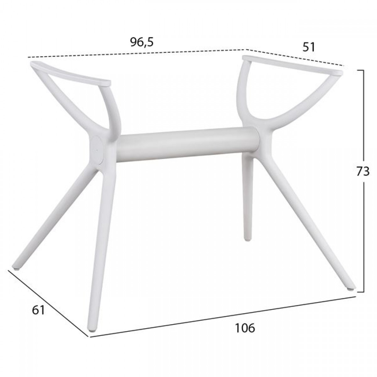 ΒΑΣΗ ΠΟΛΥΠΡΟΠΥΛΕΝΙΟΥ ΛΕΥΚΗ HM463.02 ΓΙΑ ΕΠΙΦΑΝΕΙΑ 120Χ80