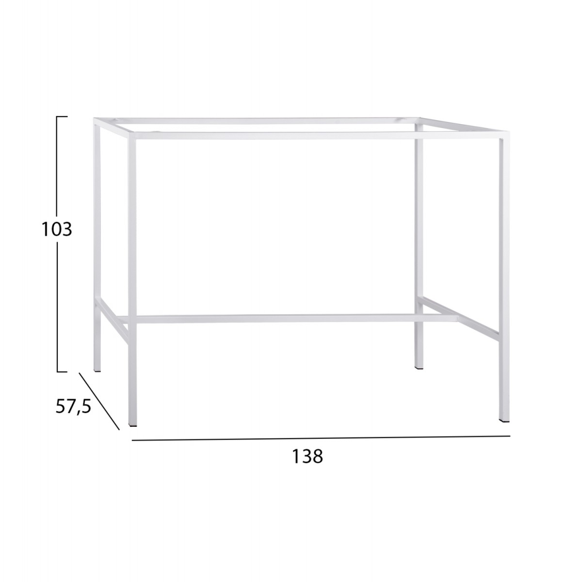 ΒΑΣΗ ΜΠΑΡ ΜΕΤΑΛΛΙΚΗ ΛΕΥΚΗ ΜΑΤ TS925 ΣΧΕΔΙΟ Π ΓΙΑ 138Χ57,5Χ103 ΕΠΙΦΑΝΕΙΑ