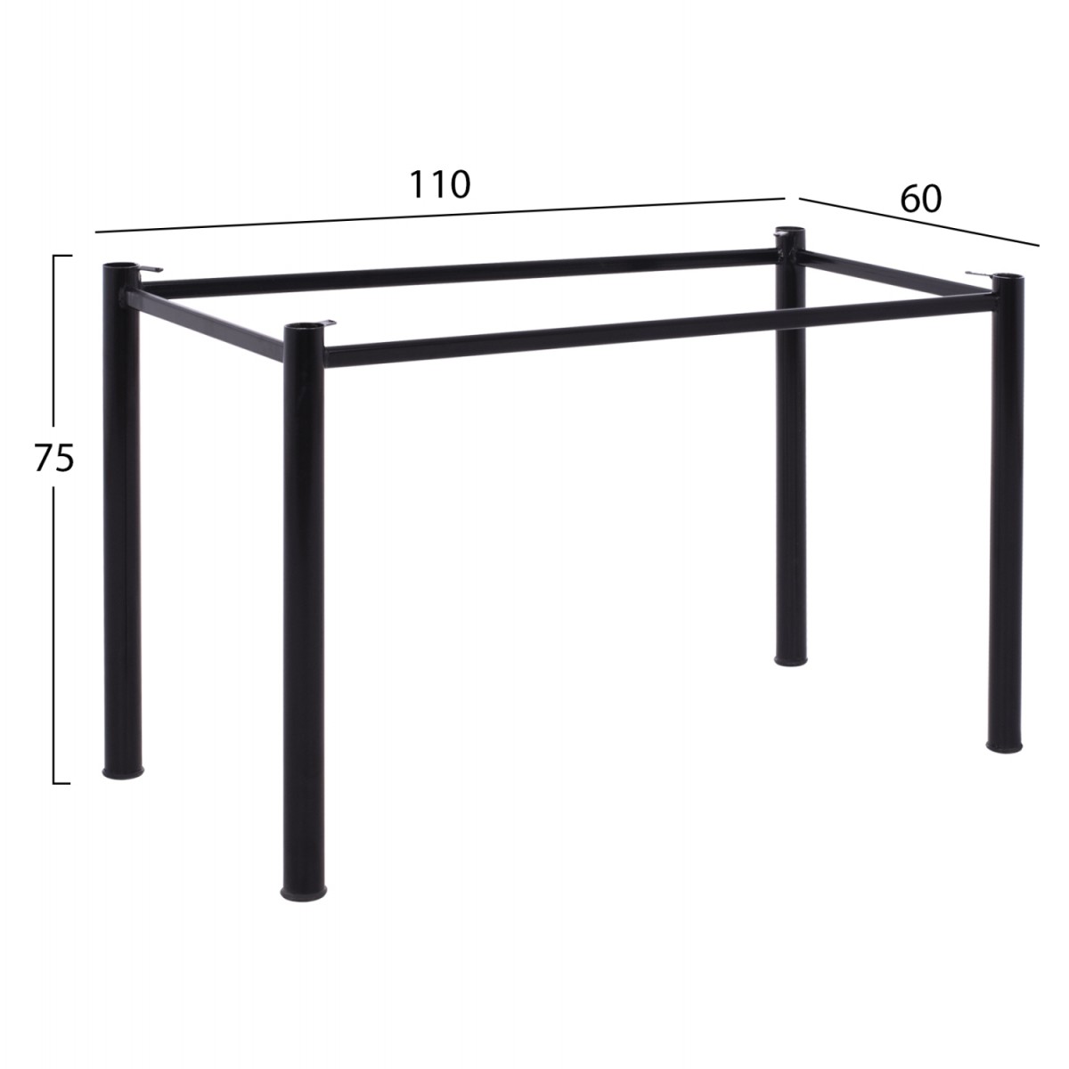 ΒΑΣΗ ΚΟΛΟΝΑΤΗ ΜΕΤΑΛΛΙΚΗ ΓΙΑ ΕΠΙΦΑΝΕΙΑ 120x70