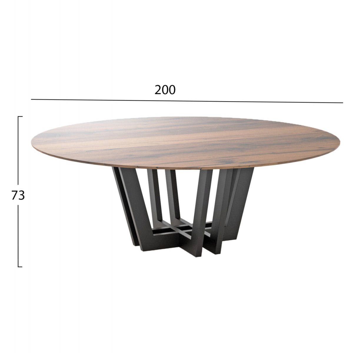 ΒΑΣΗ ΤΡΑΠΕΖΙΟΥ ΜΕΤΑΛΙΚΗ ΜΑΥΡΗ TS882 ΓΙΑ ΕΠΙΦΑΝΕΙΑ Φ150