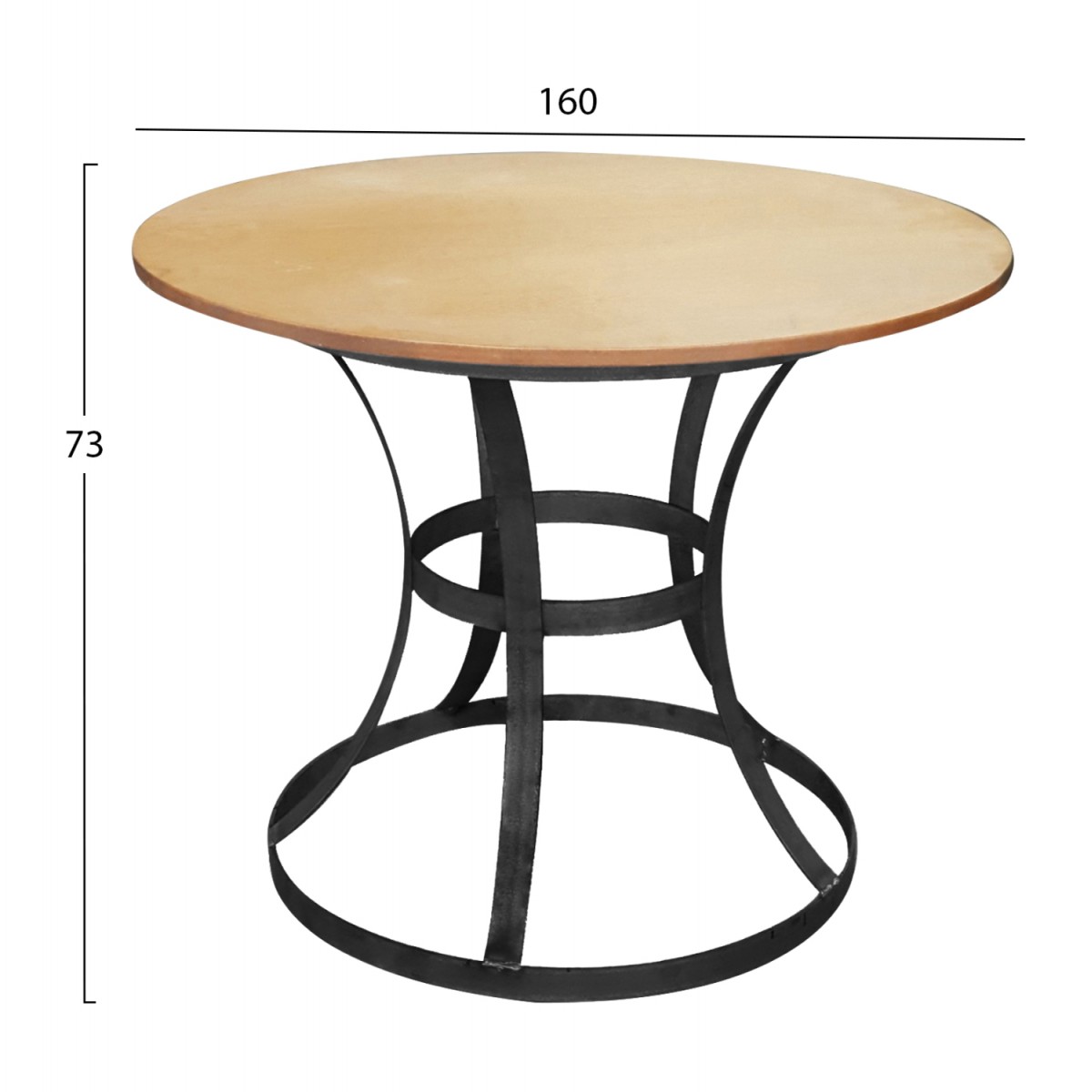 ΒΑΣΗ ΤΡΑΠΕΖΙΟΥ ΜΑΥΡΗ ΜΕΤΑΛΛΙΚΗ TS904 Φ70x103 εκ. ΓΙΑ ΕΠΙΦΑΝΕΙΑ Φ120 εκ.