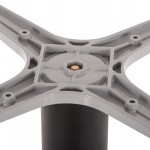 ΒΑΣΗ ΤΡΑΠΕΖΙΟΥ ΑΛΟΥΜΙΝΙΟΥ ΣΤΡΟΓΓΥΛΗ ΜΑΥΡΟ ΜΑΤ HM476.01 ΣΤΑΥΡΟΣ 48Χ48εκ Φ45Χ72Υεκ.