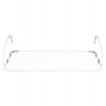 ΑΠΛΩΣΤΡΑ ΑΛΟΥΜΙΝΙΟΥ ΚΡΕΜΑΣΤΗ HM12166 ΛΕΥΚΗ ΜΕ ΜΗΚΟΣ ΑΠΛΩΜΑΤΟΣ 10m- 107x3x55εκ