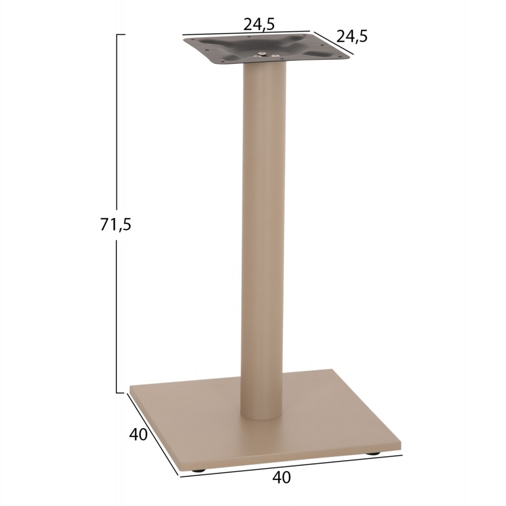 ΒΑΣΗ ΤΡΑΠΕΖΙΟΥ ΑΠΟ ΜΕΤΑΛΛΟ HM421.25 ΚΑΠΟΥΤΣΙΝΟ 40x40x72Υεκ.